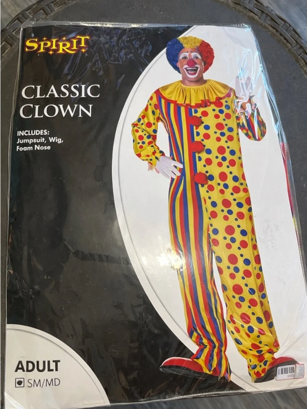 Spirit Yellow Red Blue Classic Clown Costume Adult SMALL / MEDIUM - Picture 2 of 2